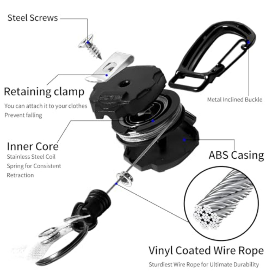 2 Pack Retractable Keychain He - Conventional Reel review and price